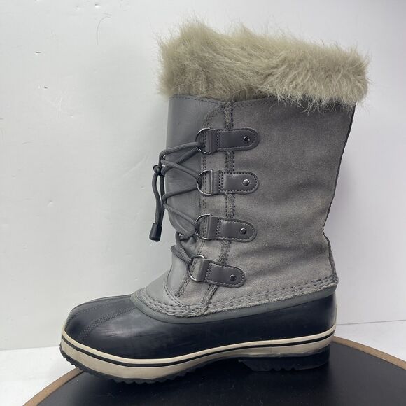 SOREL Winter Boots Joan of Arctic Insulated Waterproof Gray Size 5 Tall Duckboot - Picture 8 of 14